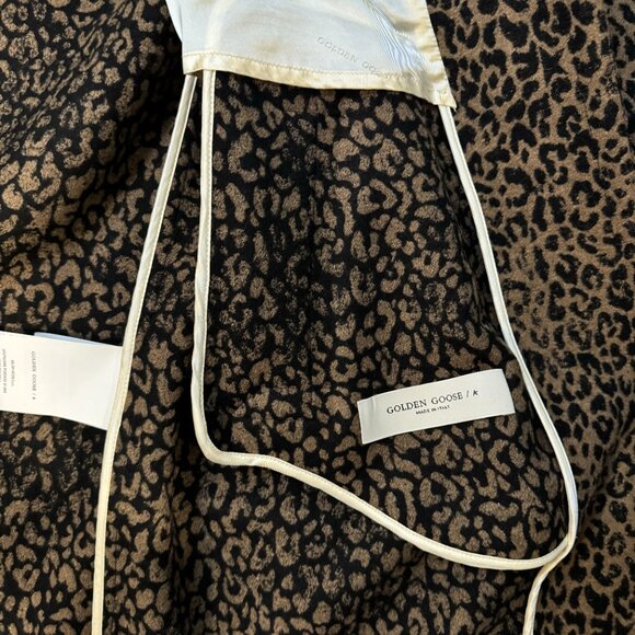 NWT Golden Goose Leopard Print Wool Coat - CURRENT SEASON - Brown, Sz 42 - Picture 10 of 16